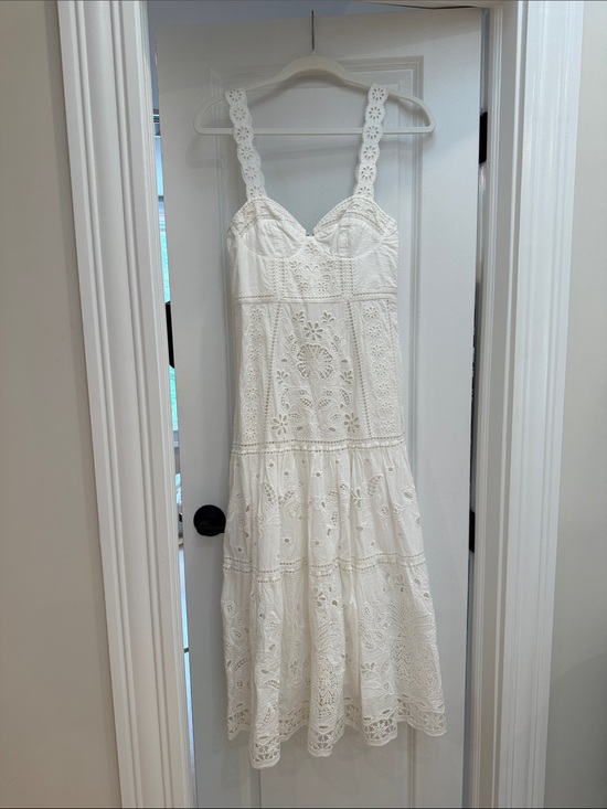 FARM Rio Dresses & Skirts - Farm Rio white richillieu midi dress